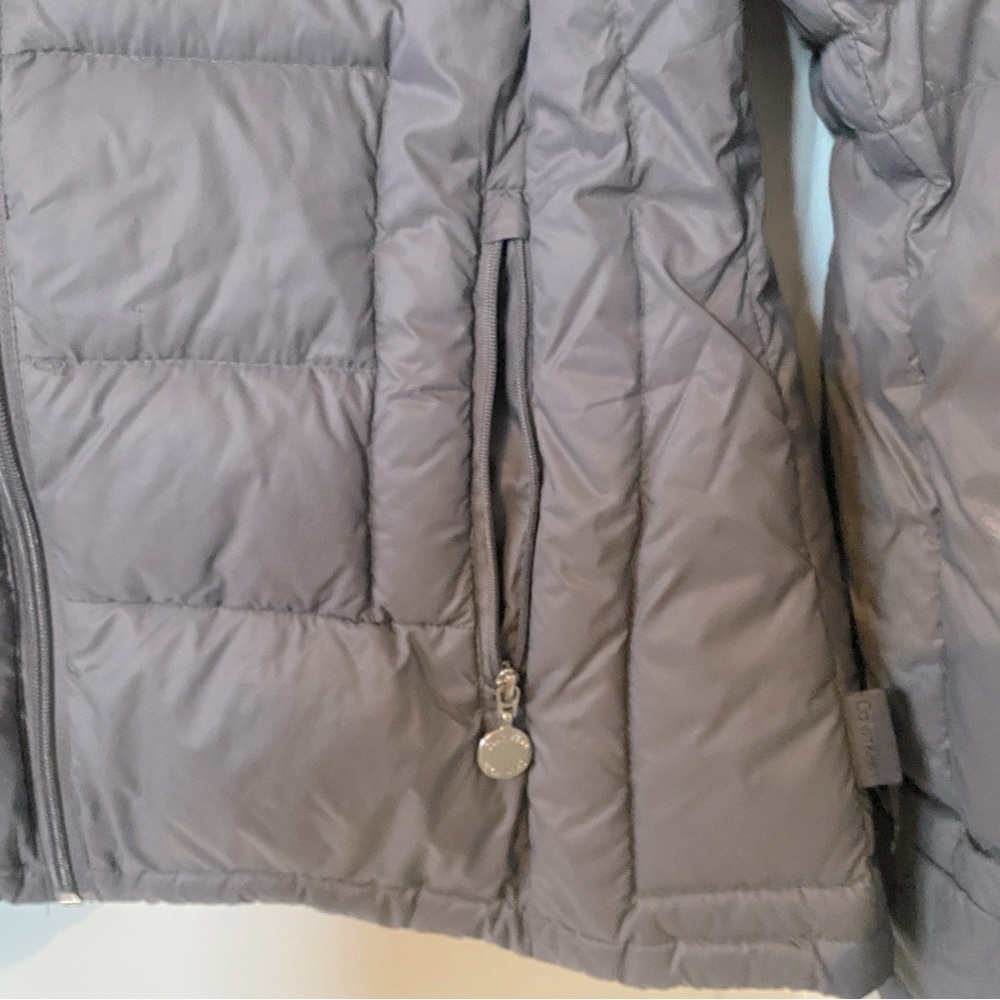 CALVIN KLEIN Puffer Down Zip Up Grey Jacket Women's Size Small - Picture 4 of 10